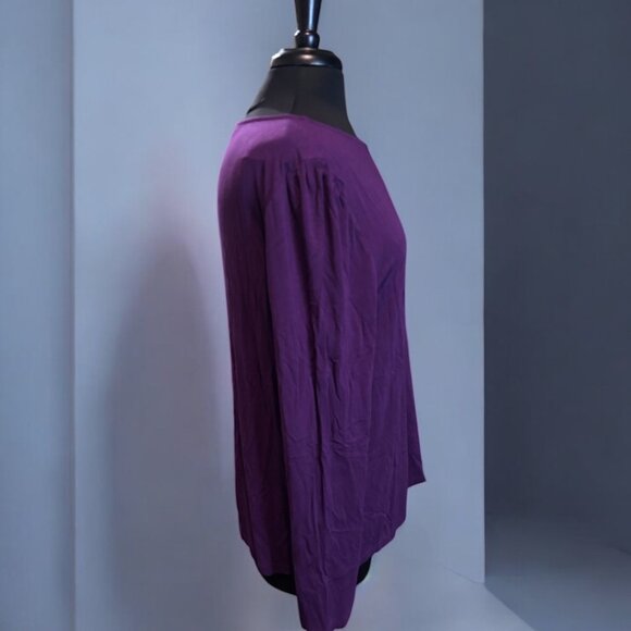 Dark Purple Long Sleeve Ann Taylor - Picture 4 of 6